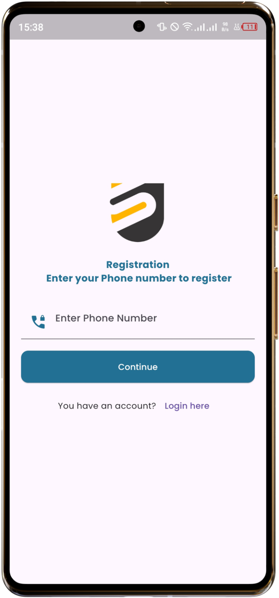 Smart Uni Registration Screen
