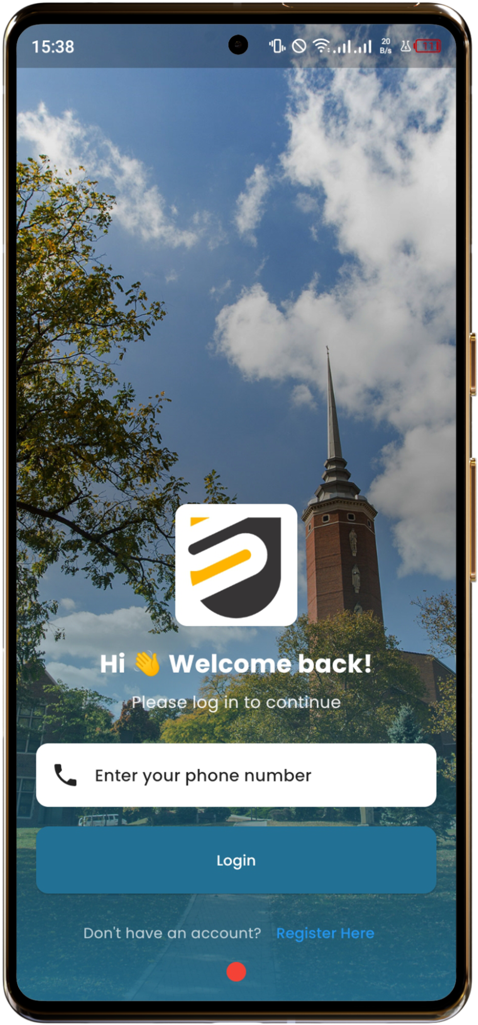 Smart Uni Login Screen