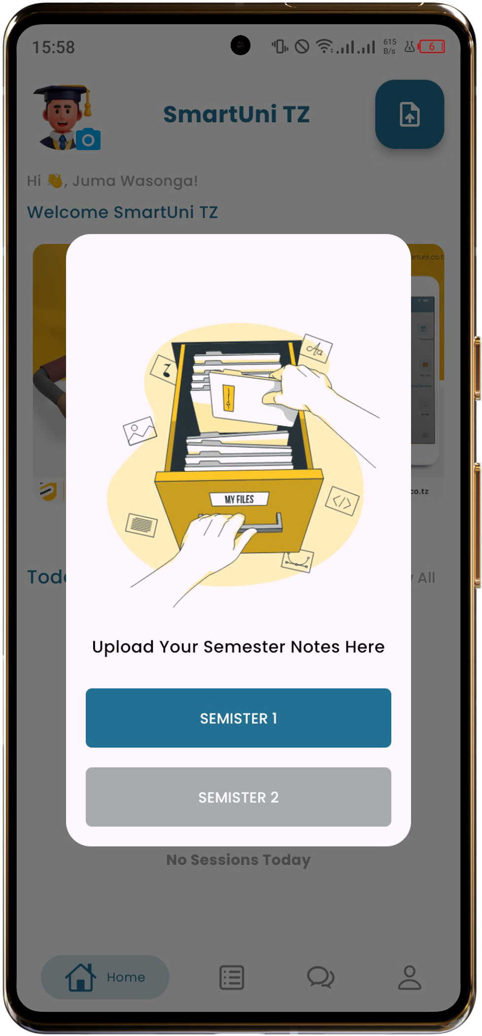 Upload Notes Interface